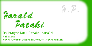 harald pataki business card